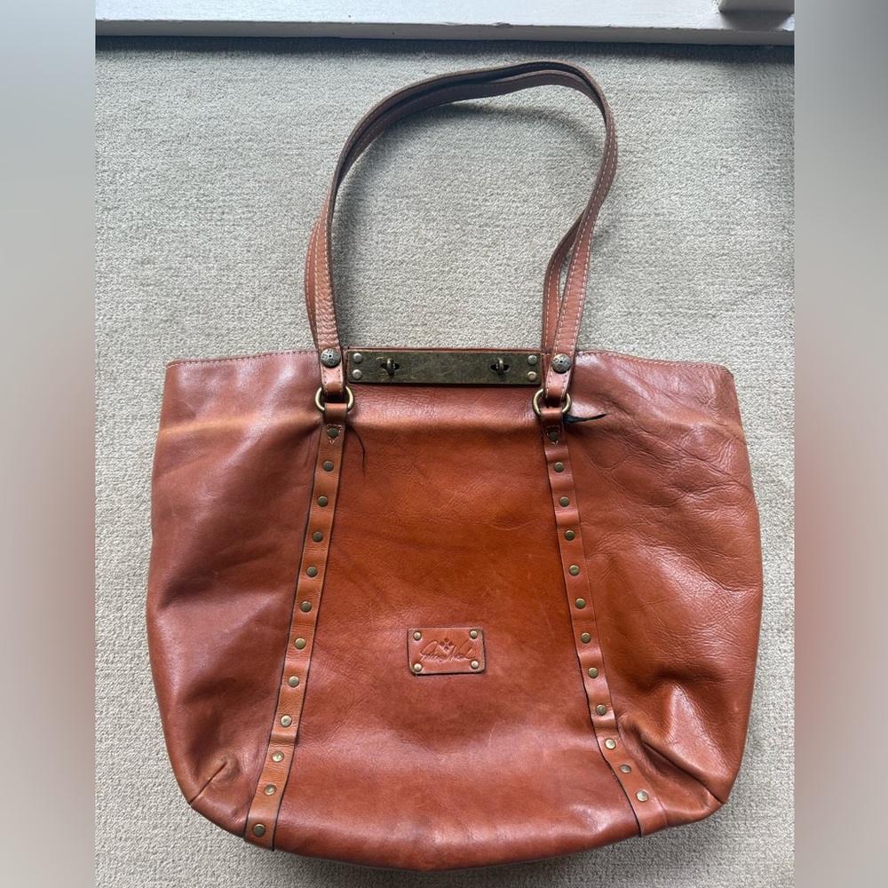 Patricia Nash Brown Italian Leather Tote Bag